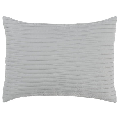 Set of Three Gray Geometric King Quilt