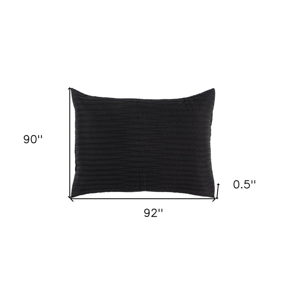 Black Geometric Queen Quilt