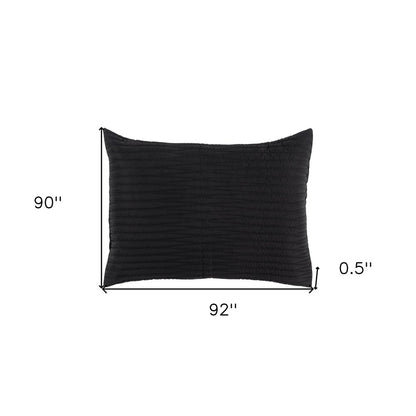 Black Geometric Queen Quilt