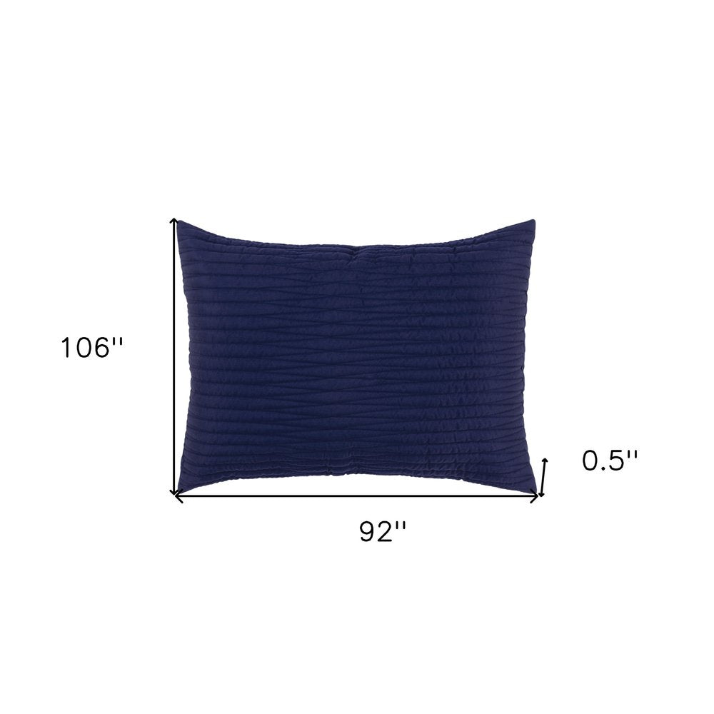 Indigo Geometric King Quilt