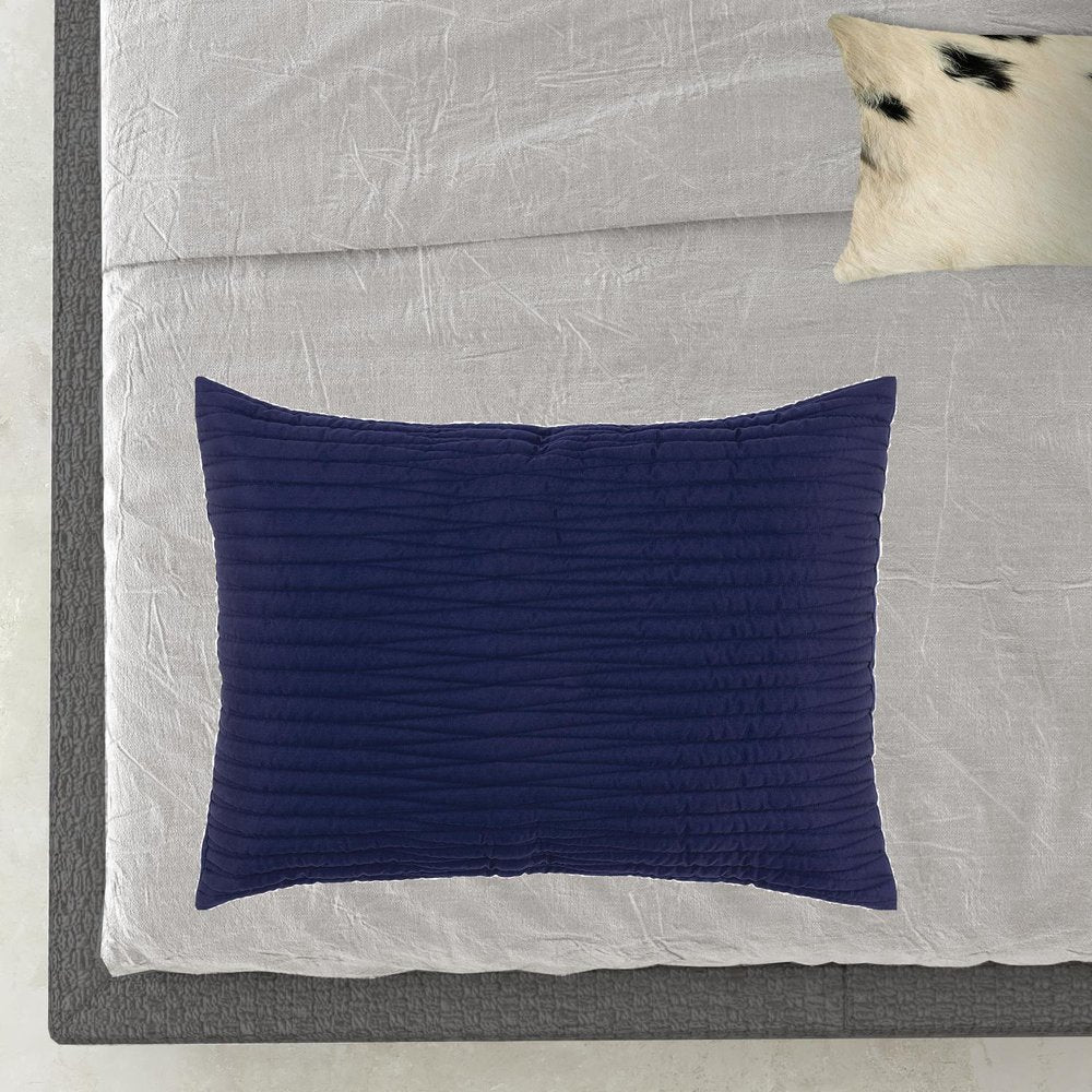 Indigo Geometric Queen Quilt