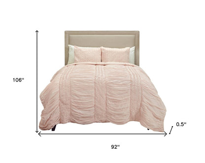 Pink Geometric King Quilt