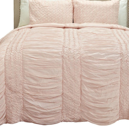 Pink Geometric Queen Quilt