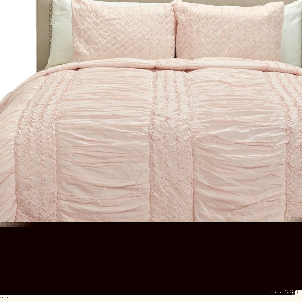 Pink Geometric Twin Quilt