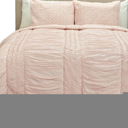 Pink Geometric Twin Quilt