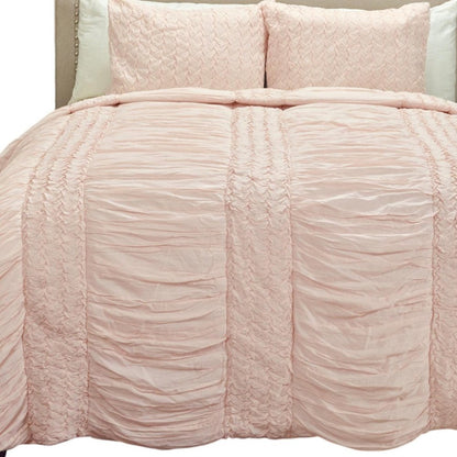 Pink Geometric Twin Quilt