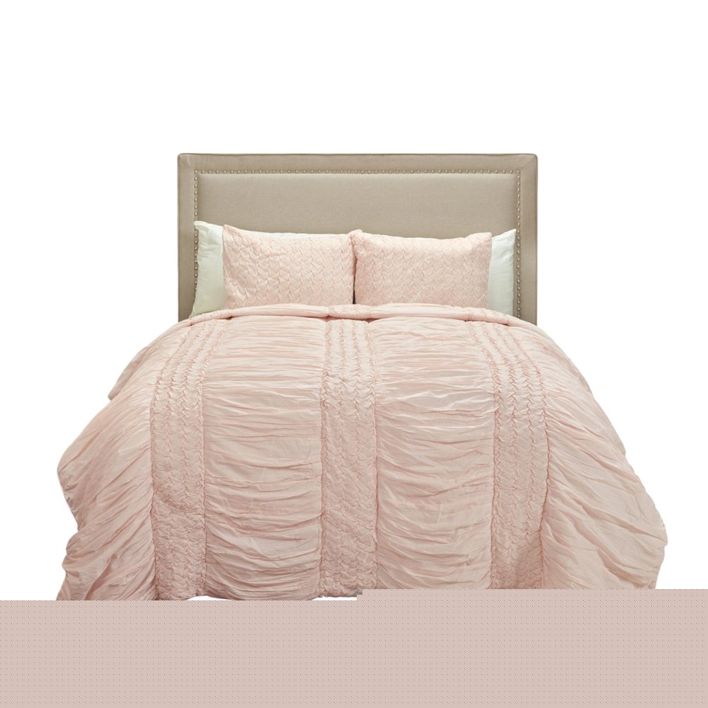 Pink Geometric Twin Quilt
