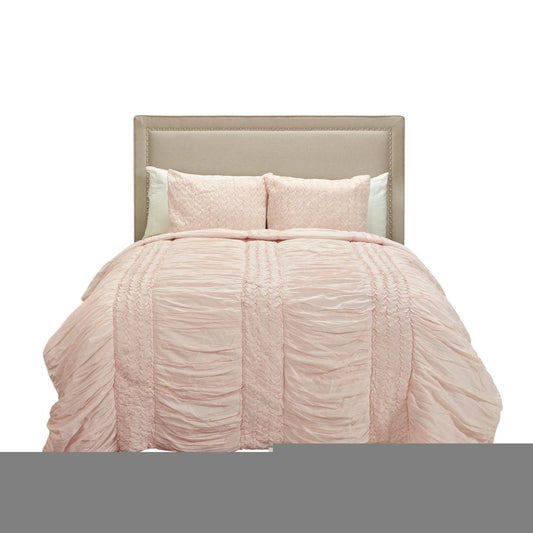 Pink Geometric Twin Quilt