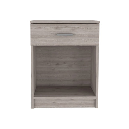 22" Light Gray Wood One Drawer Nightstand