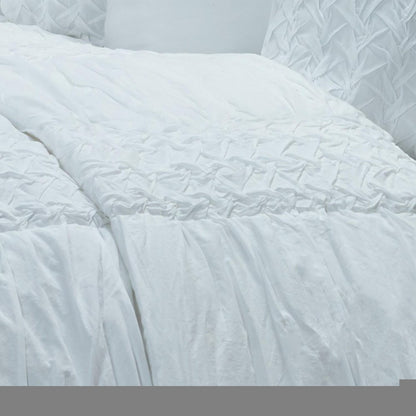 White Geometric Twin Quilt