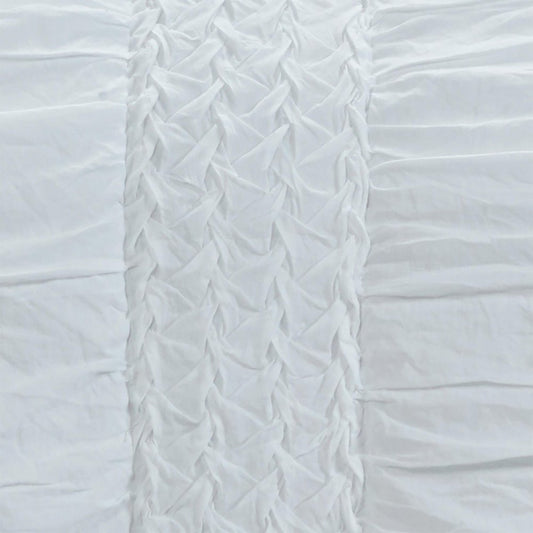 White Geometric Twin Quilt