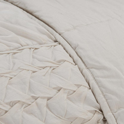 Ivory Geometric King Quilt