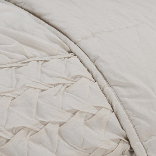 Ivory Geometric King Quilt