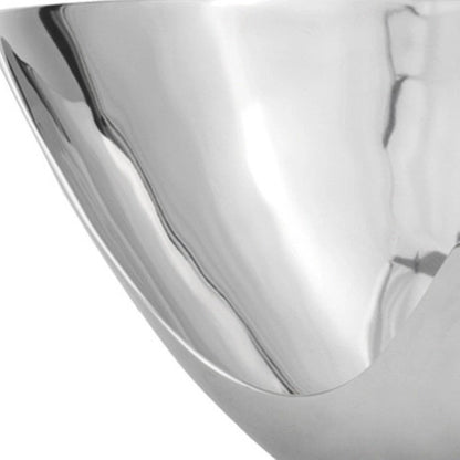 12" Silver Aluminum Abstract Fruit Bowl