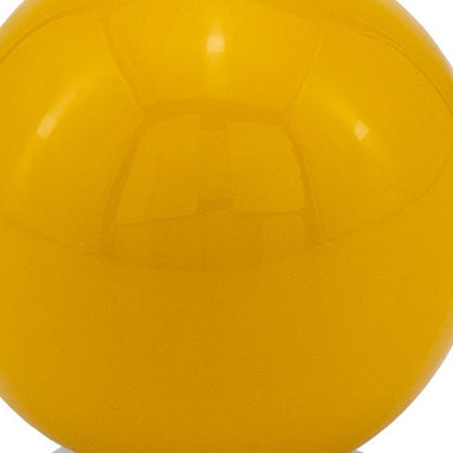 3" Yellow Aluminum Decorative Orb Tabletop Sculpture
