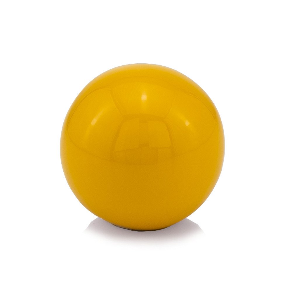 3" Yellow Aluminum Decorative Orb Tabletop Sculpture