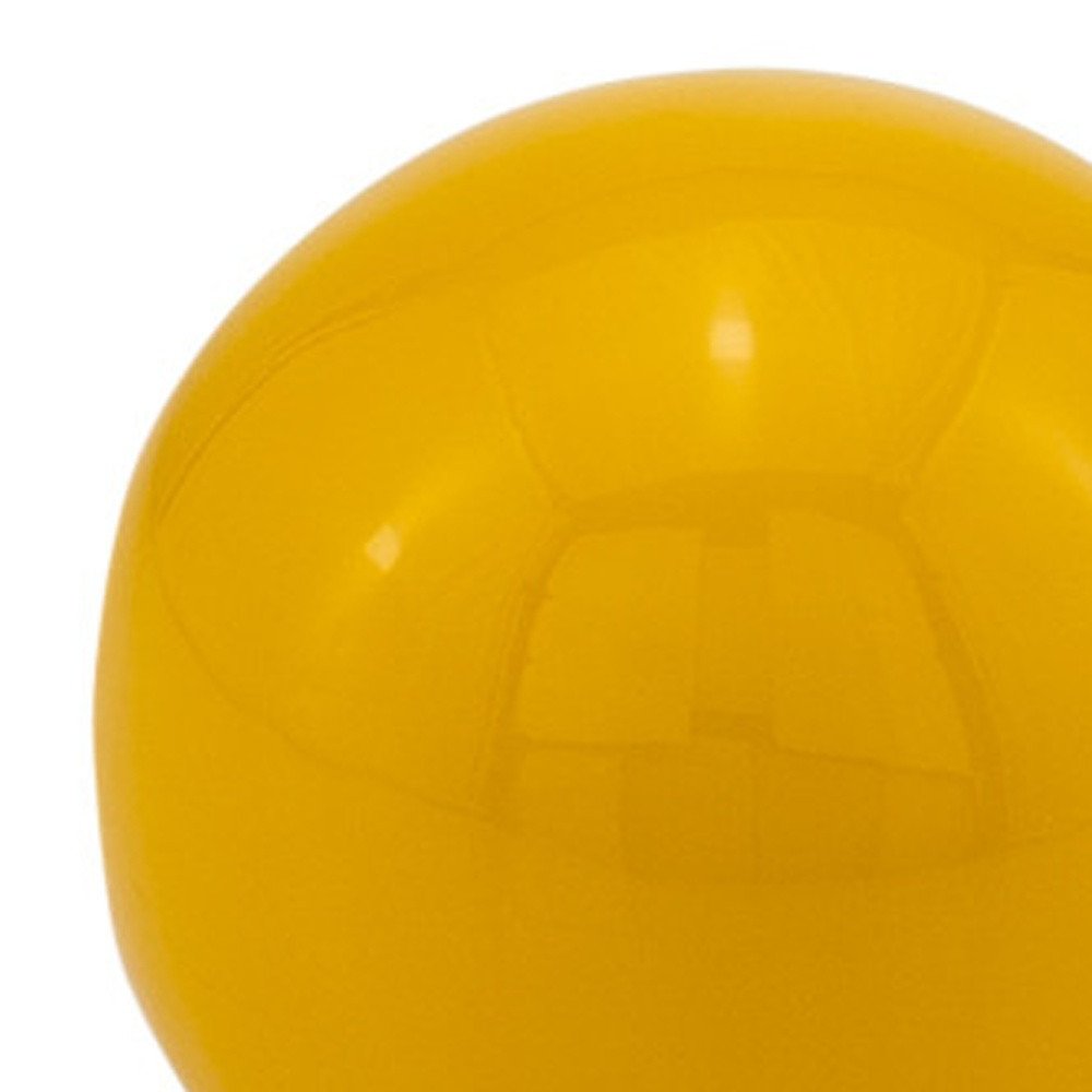Set of Two Yellow Aluminum Decorative Orbs