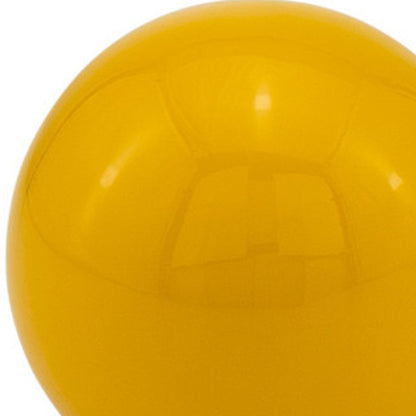 Set of Two Yellow Aluminum Decorative Orbs