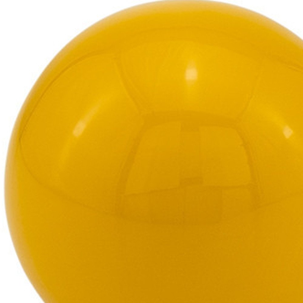 Set of Two Yellow Aluminum Decorative Orbs
