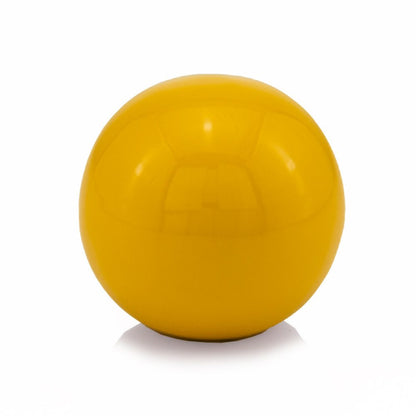 4" Yellow Aluminum Decorative Orb Tabletop Sculpture