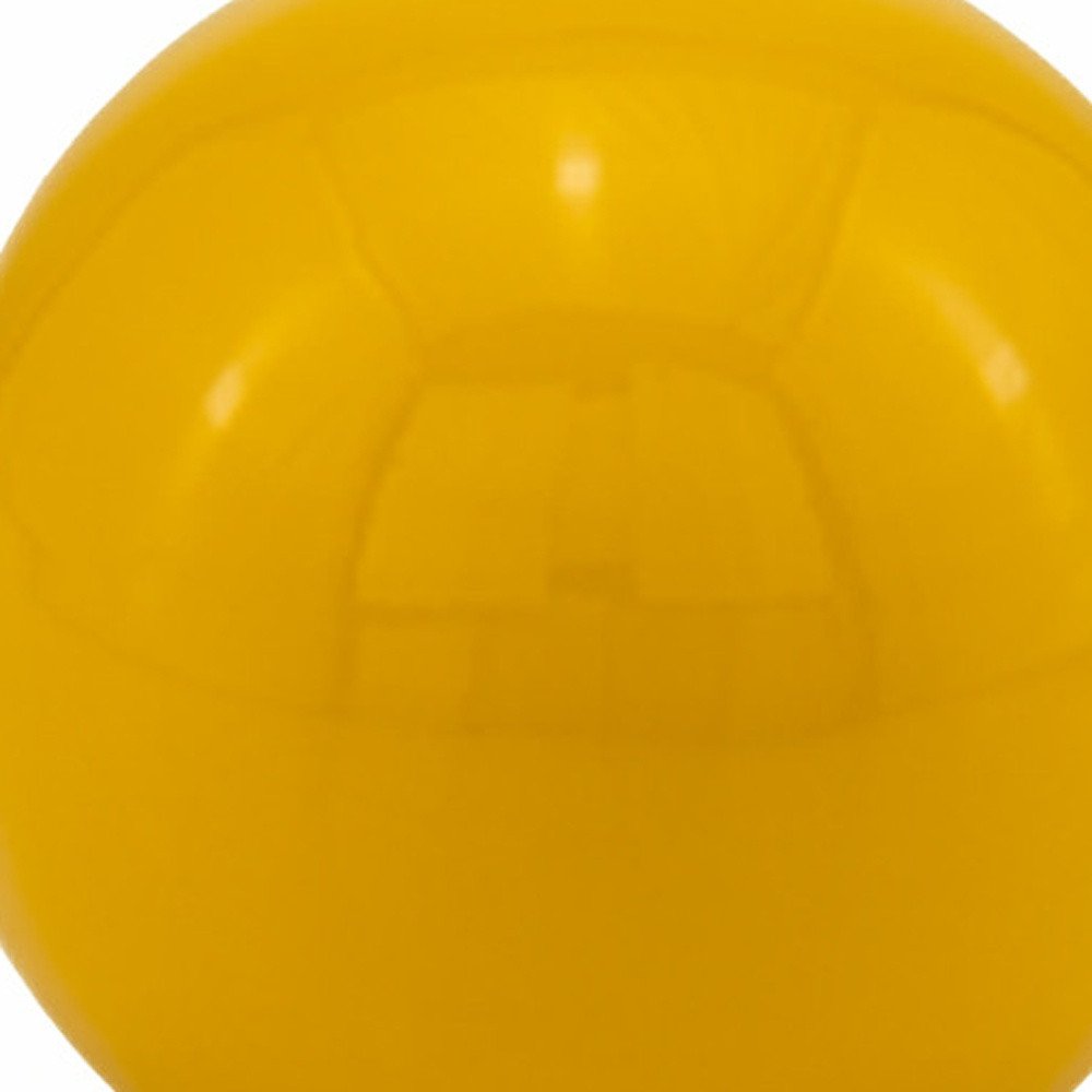 4" Yellow Aluminum Decorative Orb Tabletop Sculpture