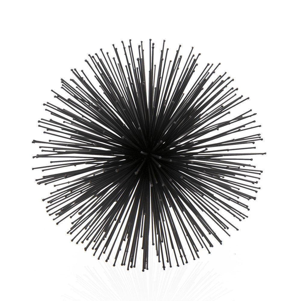 10" Black Iron Decorative Orb Tabletop Sculpture