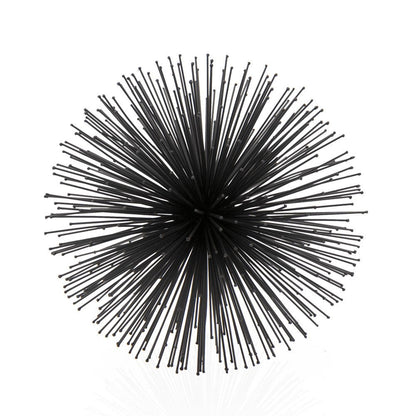 10" Black Iron Decorative Orb Tabletop Sculpture