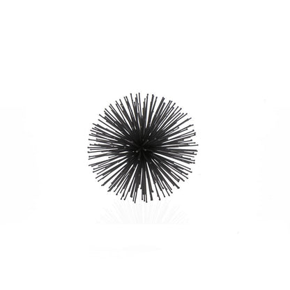 6" Black Iron Decorative Orb Tabletop Sculpture