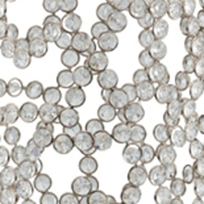 32" Silver Cylinder Crystal Glass Floor Vase With Faux Crystals