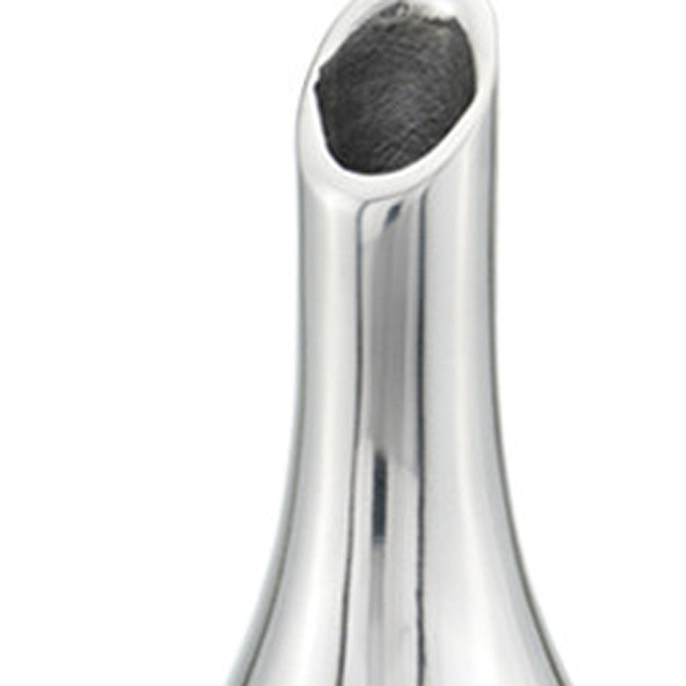 16" Silver Bud Aluminum Table Vase