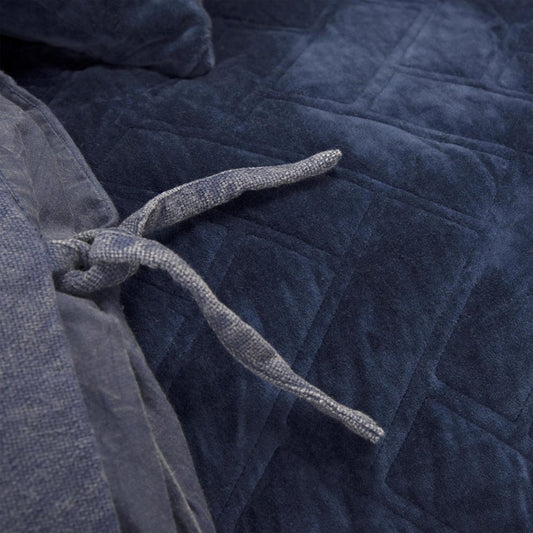 Indigo Geometric Queen Quilt