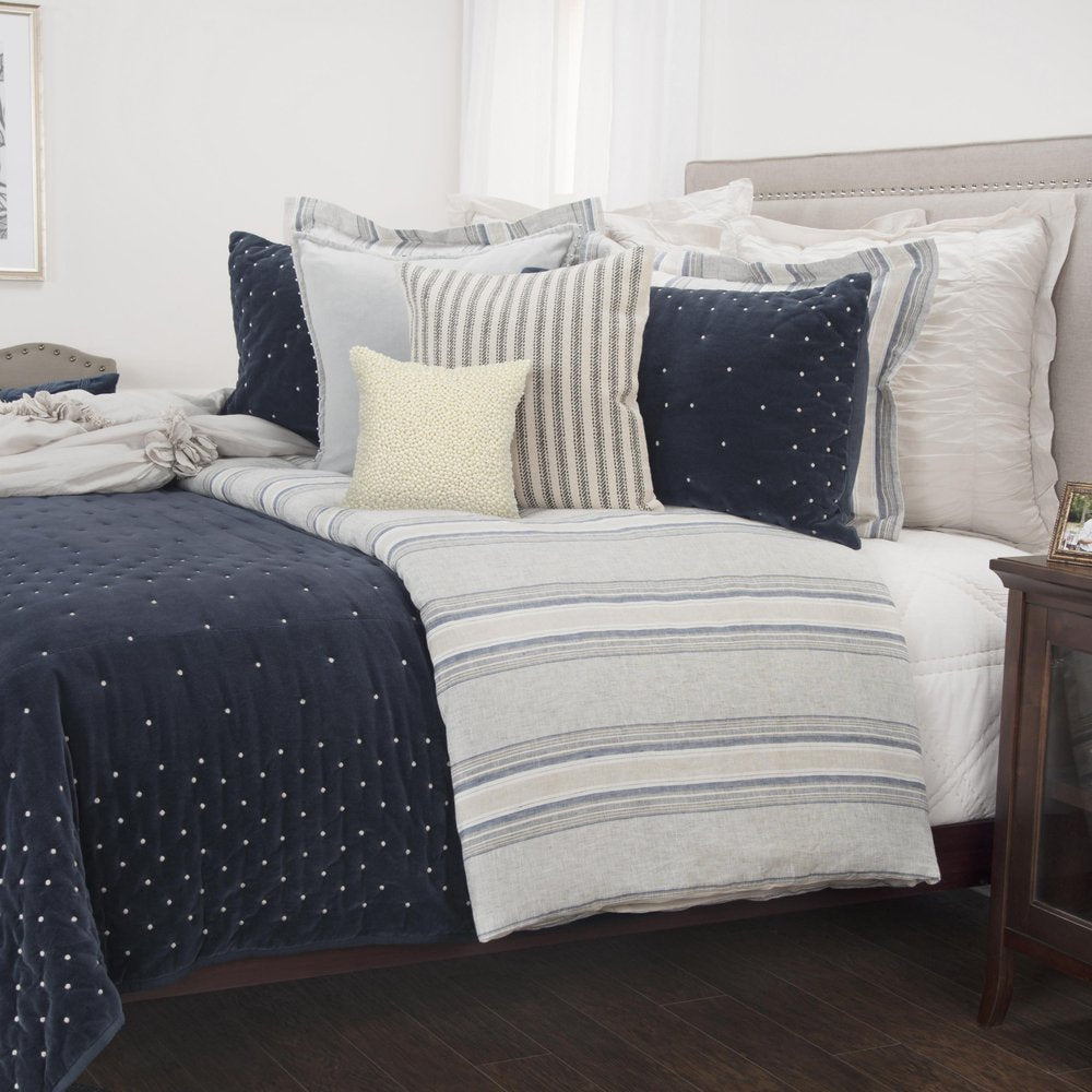 Indigo Polka Dots Queen Quilt