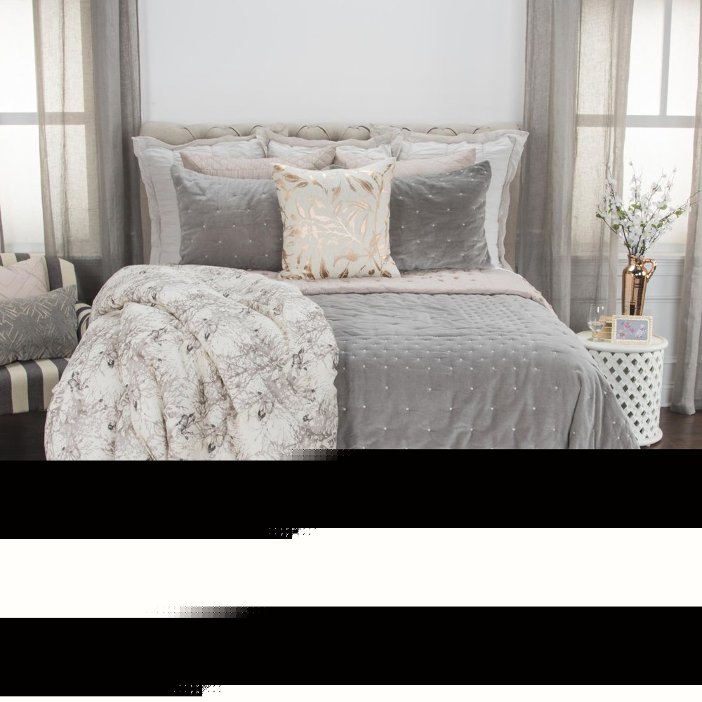 Gray Polka Dots King Quilt