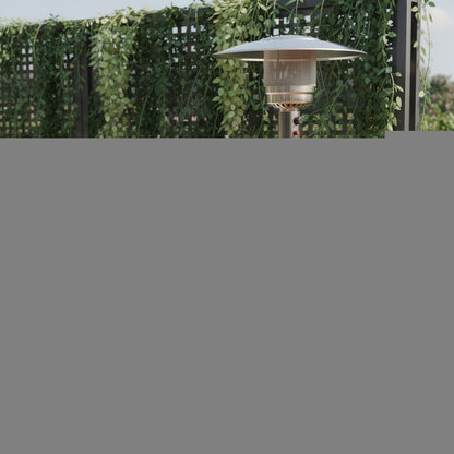 48000 BTU Silver Steel Propane Cylindrical Pole Standing Patio Heater