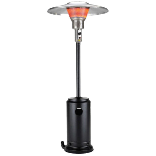 40000 BTU Black Steel Propane Cylindrical Pole Standing Patio Heater