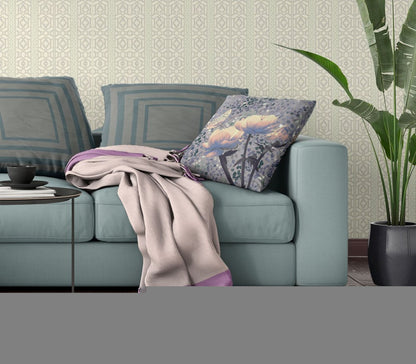 16" X 16" Black and Yellow Butterfly Blown Seam Floral Indoor Outdoor Throw Pillow