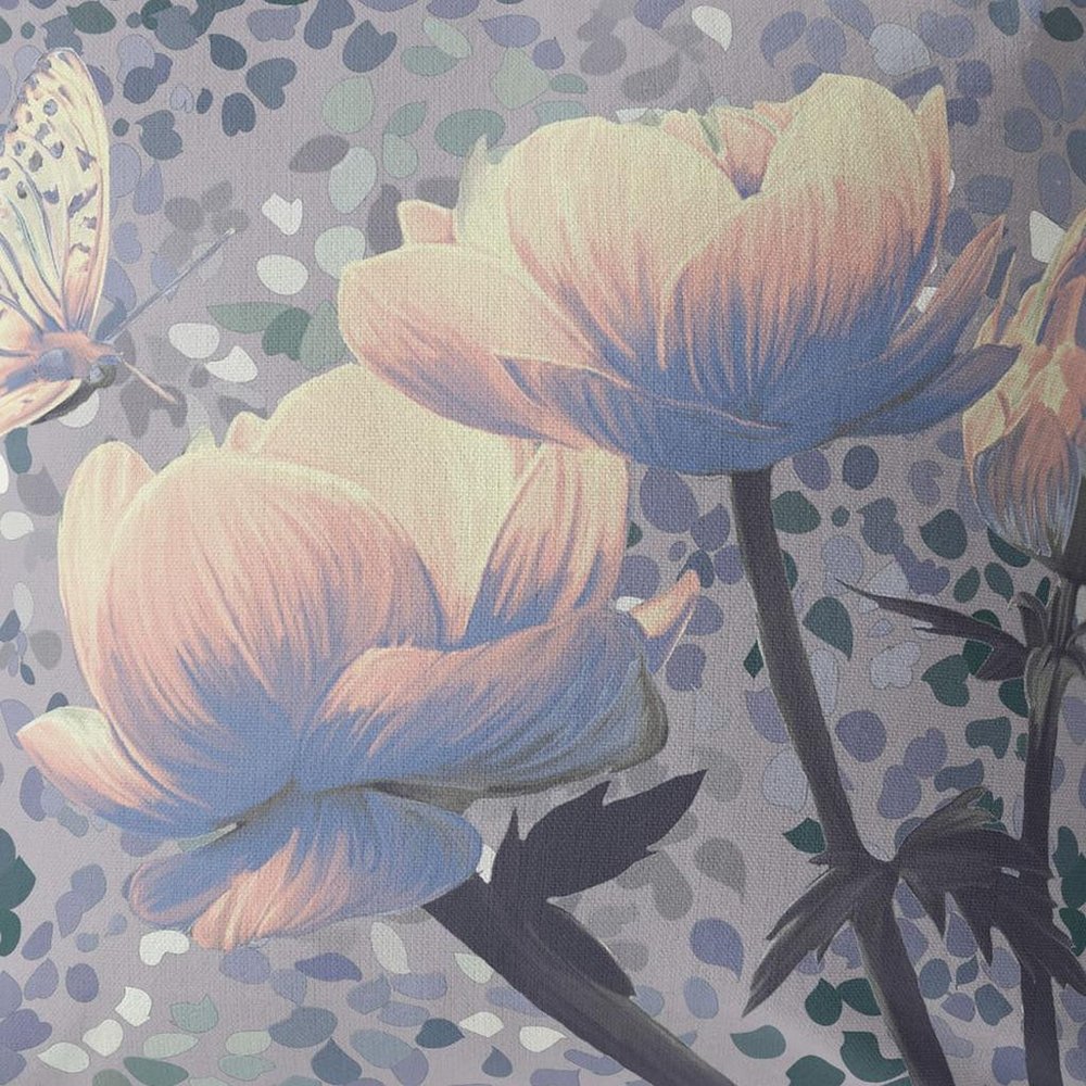 16" X 16" Black and Yellow Butterfly Blown Seam Floral Indoor Outdoor Throw Pillow