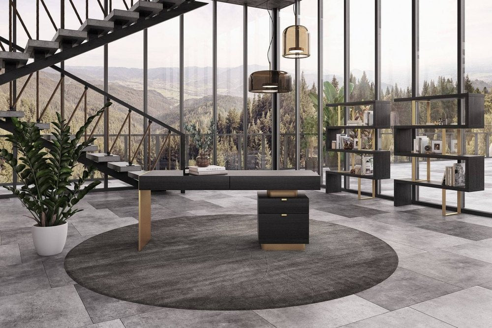 Gold And Gray Four Tier Bookcase