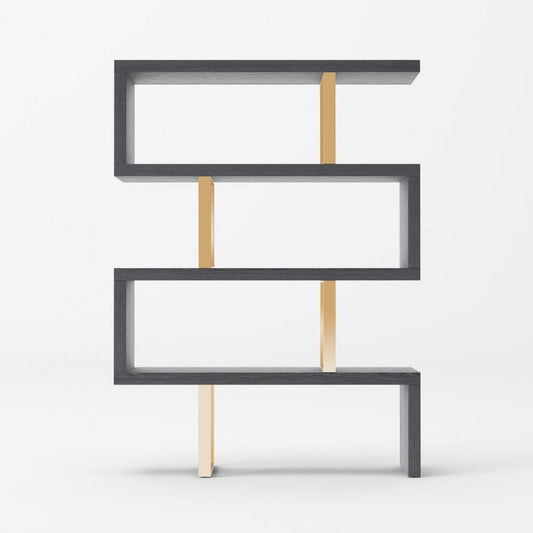 Gold And Gray Four Tier Bookcase