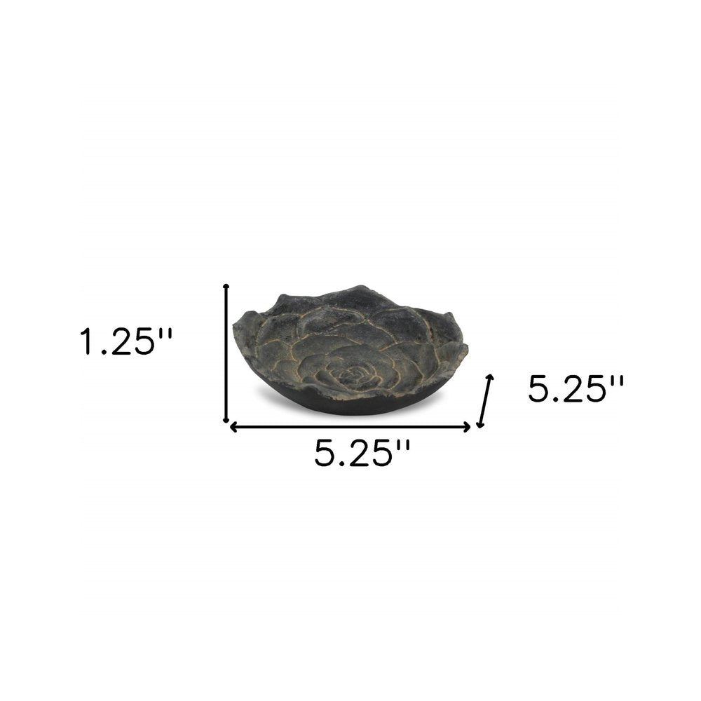 5" Black Novelty Metal Handmade Tray