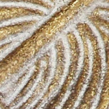 18" Gold Feather Metal Handmade Tray