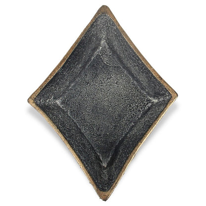 5" Black Cast Iron Diamond Square Bowl