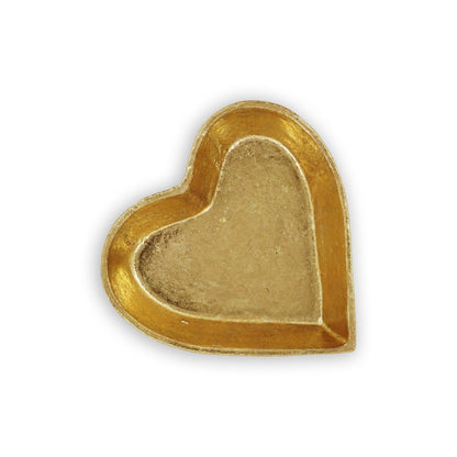 7" Gold Heart Cast Iron Handmade Vanity Tray
