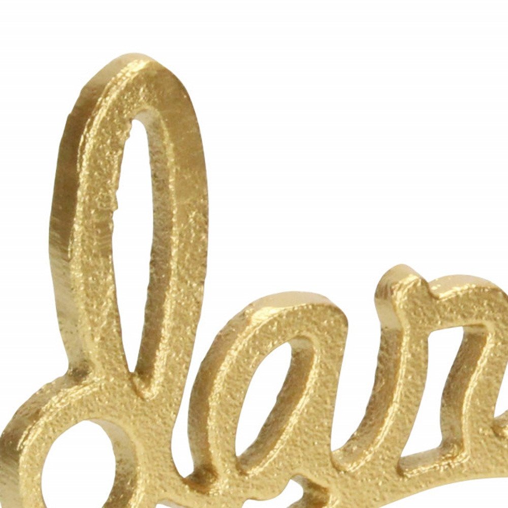 5" Gold Cast Iron Hand Painted Darling Tabletop Sculpture