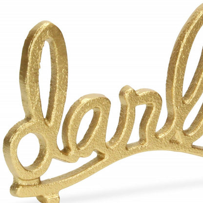 5" Gold Cast Iron Hand Painted Darling Tabletop Sculpture