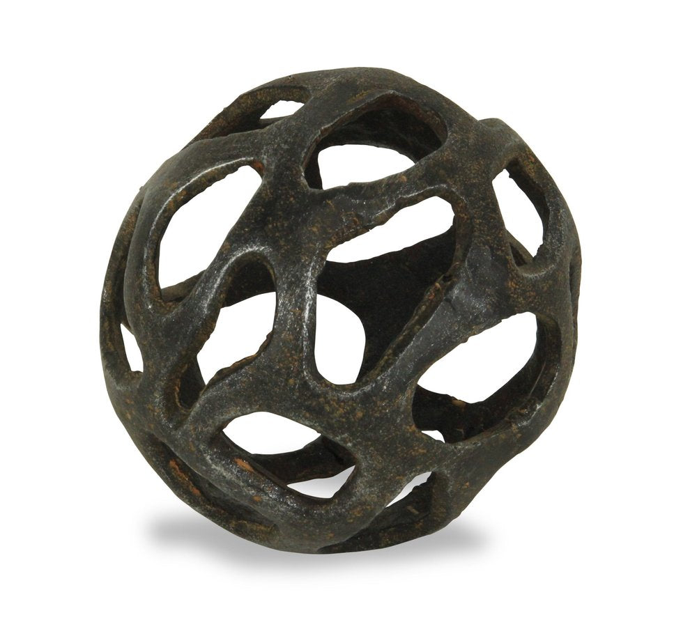 4" Black Cast Iron Hand Painted Tabletop Sculpture