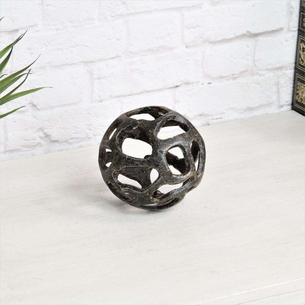 4" Black Cast Iron Hand Painted Tabletop Sculpture