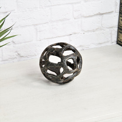 4" Black Cast Iron Hand Painted Tabletop Sculpture