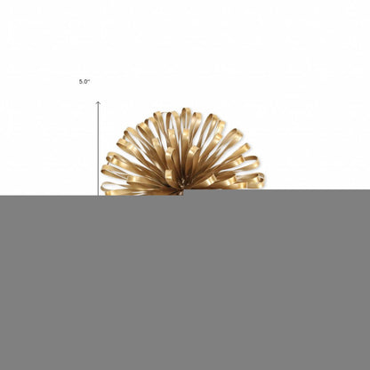 5" Gold Metal Abstract Hand Painted Sculpture