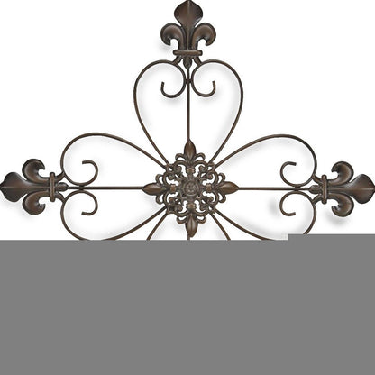 29" X 22" Bronze Metal Hanging Wall Cross Dimensional Sculpture